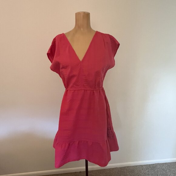 Loft Beach Coverup in Bright Pink and Orange Aztec Woven print - New With Tags - Picture 3 of 14